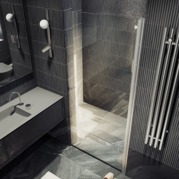 Душевая дверь MaybahGlass MGD-803-5 80см хром матовый